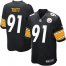 Nike Pittsburgh Steelers #91 Stephon Tuitt Black Team Color Youth Stitched NFL Elite Jersey
