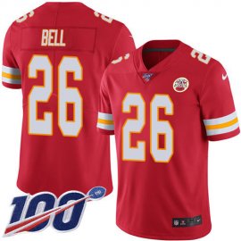 Nike Kansas City Chiefs #26 LeVeon Bell Red Team Color Youth Stitched NFL 100th Season Vapor Untouchable Limited Jersey