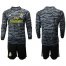 Real Madrid Blank Black Goalkeeper Long Sleeves Soccer Club Jersey