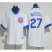 Chicago Cubs #27 Addison Russell White(Blue Strip) Cooperstown Womens Stitched MLB Jersey