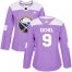 Adidas Buffalo Sabres #9 Jack Eichel Purple Authentic Fights Cancer Womens Stitched NHL Jersey
