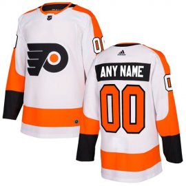 Mens Adidas Flyers Personalized Authentic White Road NHL Jersey