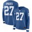 Nike Indianapolis Colts #27 Xavier Rhodes Royal Blue Team Color Womens Stitched NFL Limited Therma Long Sleeve Jersey