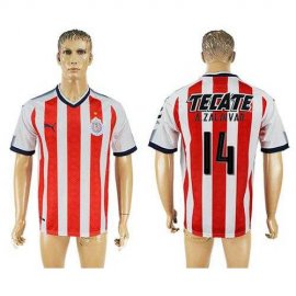 Guadalajara #14 A.Zaldivar Home Soccer Club Jersey