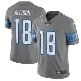 Nike Detroit Lions #18 Geronimo Allison Gray Youth Stitched NFL Limited Rush Jersey