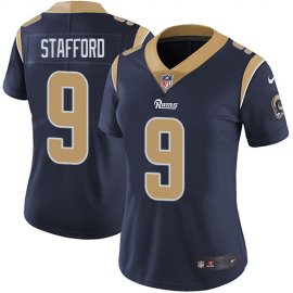 Los Angeles Rams #9 Matthew Stafford Navy Blue Team Color Womens Stitched NFL Vapor Untouchable Limited Jersey