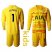 Tottenham Hotspur #1 Lloris Yellow Goalkeeper Long Sleeves Kid Soccer Club Jersey