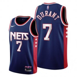 Brooklyn Brooklyn Nets #7 Kevin Durant Womens 2021-22 City Edition Throwback 90s Wordmark Navy NBA Jersey Womens