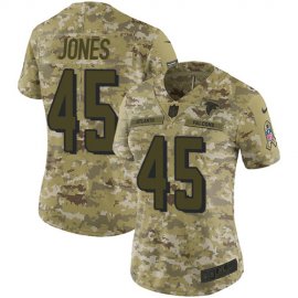 Nike Atlanta Falcons #45 Deion Jones Camo Womens Stitched NFL Limited 2018 Salute to Service Jersey