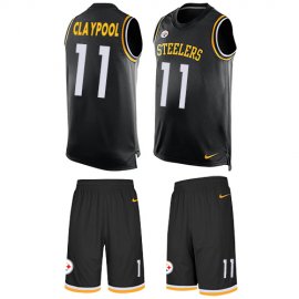Nike Pittsburgh Steelers #11 Chase Claypool Black Team Color Mens Stitched NFL Limited Tank Top Suit Jersey