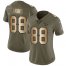 Nike Houston Texans #88 Jordan Akins Olive/Gold Womens Stitched NFL Limited 2017 Salute To Service Jersey