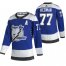 Tampa Bay Lightning #77 Victor Hedman Blue Mens Adidas 2020-21 Reverse Retro Alternate NHL Jersey