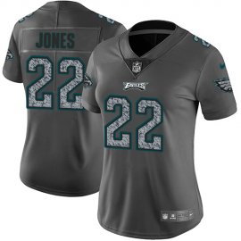 Nike Philadelphia Eagles #22 Sidney Jones Gray Static Womens Stitched NFL Vapor Untouchable Limited Jersey