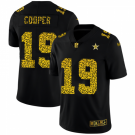 Dallas Cowboys #19 Amari Cooper Mens Nike Leopard Print Fashion Vapor Limited NFL Jersey Black