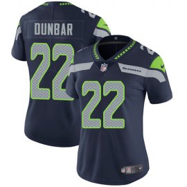 Nike Seattle Seahawks #22 Quinton Dunbar Steel Blue Team Color Womens Stitched NFL Vapor Untouchable Limited Jersey