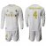 Real Madrid #4 Sergio Ramos White Home Long Sleeves Soccer Club Jersey