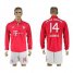 Bayern Munchen #14 Alonso Home Long Sleeves Soccer Club Jersey