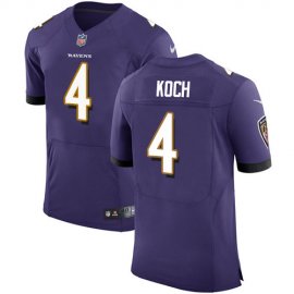 Nike Baltimore Ravens #4 Sam Koch Purple Team Color Mens Stitched NFL Vapor Untouchable Elite Jersey