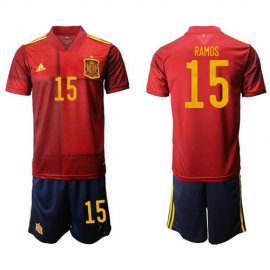 Spain #15 Ramos Home Soccer Country Jersey