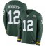 Nike Green Bay Packers #12 Aaron Rodgers Green Team Color Youth Stitched NFL Limited Therma Long Sleeve Jersey