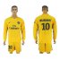 Paris Saint-Germain #10 Ibrahimovic Away Long Sleeves Soccer Club Jersey