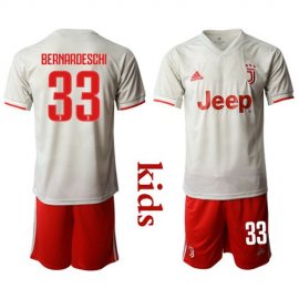 Juventus #33 Bernardeschi Away Kid Soccer Club Jersey