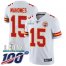 Nike Kansas City Chiefs #15 Patrick Mahomes White Super Bowl LIV 2020 Mens Stitched NFL 100th Season Vapor Untouchable Limited Jersey