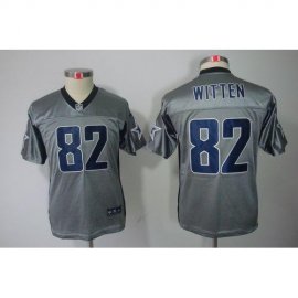 Nike Dallas Cowboys #82 Jason Witten Grey Shadow Youth Stitched NFL Elite Jersey