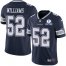 Nike Dallas Cowboys #52 Connor Williams Navy Blue Team Color Mens Stitched With Established In 1960 Patch NFL Vapor Untouchable Limited Jersey