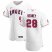 Los Angeles Angels #28 Andrew Heaney Mens Nike White Home 2020 Authentic Player MLB Jersey