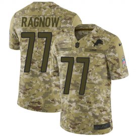 Nike Detroit Lions #77 Frank Ragnow Camo Youth Stitched NFL Limited 2018 Salute to Service Jersey