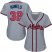 Atlanta Braves #32 Cole Hamels Grey Road Womens Stitched MLB Jersey