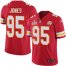 Nike Kansas City Chiefs #95 Chris Jones Red Team Color Youth Super Bowl LV Bound Stitched NFL Vapor Untouchable Limited Jersey