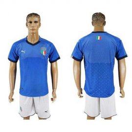 Italy Blank Home Soccer Country Jersey