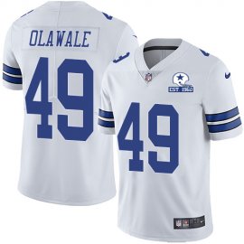 Nike Dallas Cowboys #49 Jamize Olawale White Mens Stitched With Established In 1960 Patch NFL Vapor Untouchable Limited Jersey