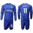 Chelsea #11 Pedro Home Long Sleeves Soccer Club Jersey