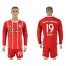 Bayern Munchen #19 Rudy Home Long Sleeves Soccer Club Jersey