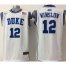 Duke Blue Devils #12 Justise Winslow White Stitched Basketball NCAA Jersey