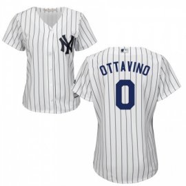 New York Yankees #0 Adam Ottavino White Womens Cool Base Stitched MLB Jersey