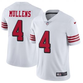 Nike San Francisco 49ers #4 Nick Mullens White Rush Youth Stitched NFL Vapor Untouchable Limited Jersey