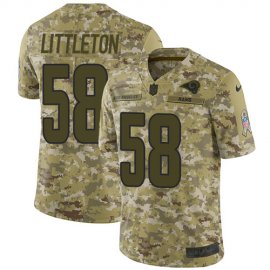 Nike Los Angeles Rams #58 Cory Littleton Camo Youth Stitched NFL Limited 2018 Salute to Service Jersey