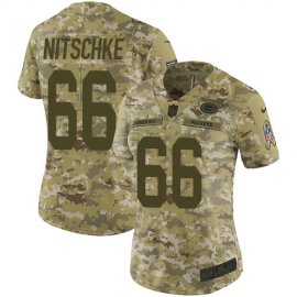 Nike Green Bay Packers #66 Ray Nitschke Camo Womens Stitched NFL Limited 2018 Salute to Service Jersey