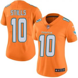 Nike Miami Dolphins #10 Kenny Stills Orange Womens Stitched NFL Limited Rush Jersey