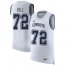 Nike Dallas Cowboys #72 Trysten Hill White Mens Stitched NFL Limited Rush Tank Top Jersey