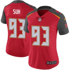 Nike Tampa Bay Buccaneers #93 Ndamukong Suh Red Team Color Womens Stitched NFL Vapor Untouchable Limited Jersey