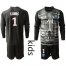 Paris Saint Germain #1 K.Navas Black Goalkeeper Long Sleeves Kid Soccer Club Jersey