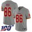 Nike Washington Football Team #86 Jordan Reed Gray Mens Stitched NFL Limited Inverted Legend 100th Season Jersey