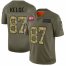 Kansas City Chiefs #87 Travis Kelce Mens Nike 2019 Olive Camo Salute To Service Limited NFL Jersey