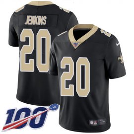 Nike New Orleans Saints #20 Janoris Jenkins Black Team Color Mens Stitched NFL 100th Season Vapor Untouchable Limited Jersey