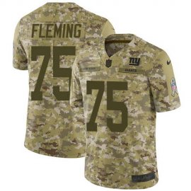 Nike New York Giants #75 Cameron Fleming Camo Mens Stitched NFL Limited 2018 Salute To Service Jersey
